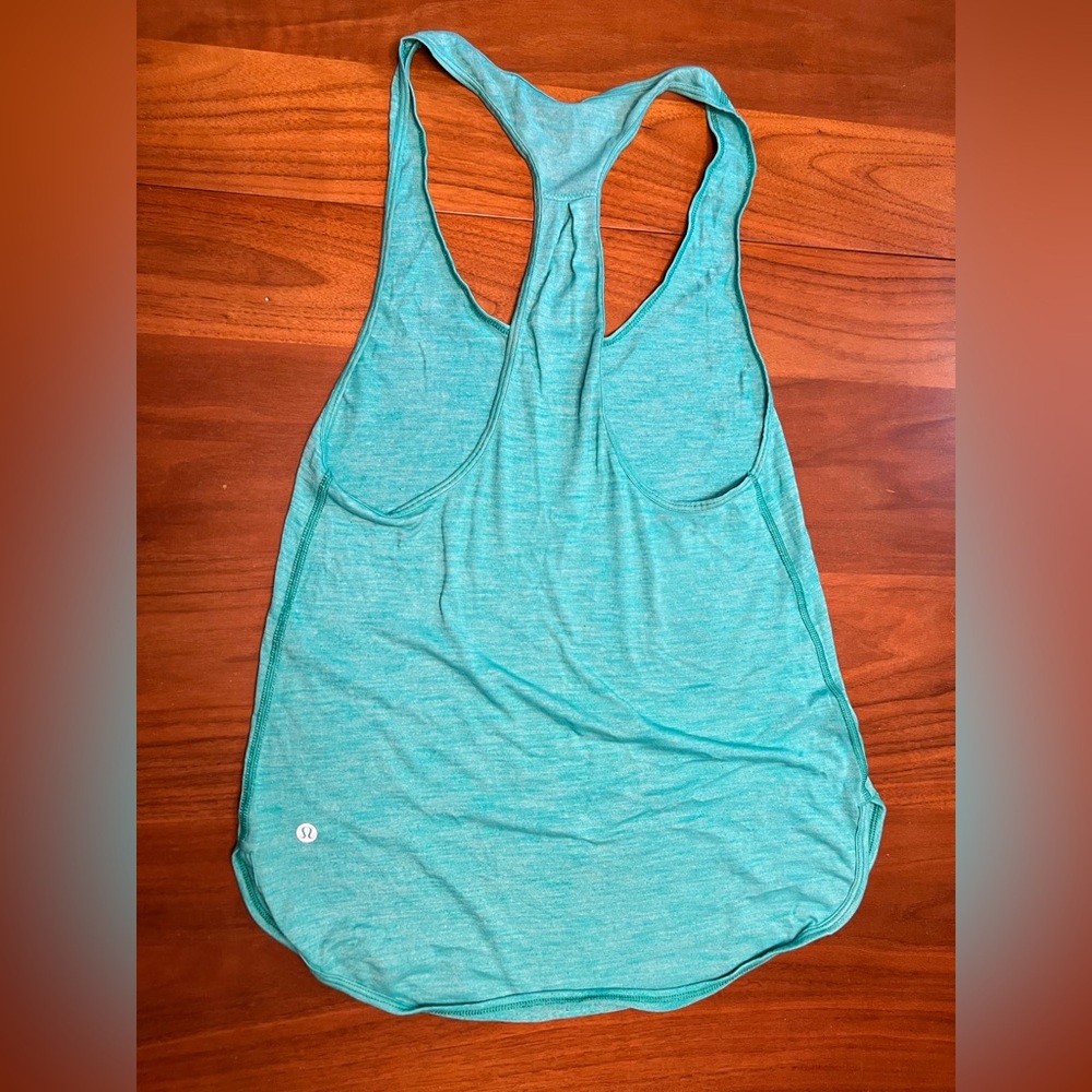 lululemon athletica Blue Sleeveless Backless Tank Top